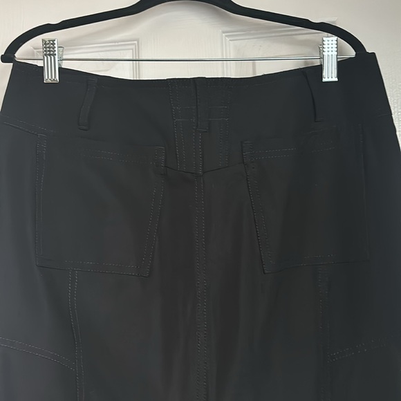 Marc Cain Black Stretch Midi Skirt with Zip Side Detail - Picture 6 of 9
